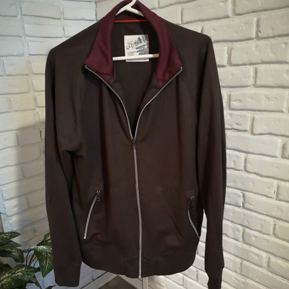 Old Navy Men's Brown Full Zip Lightweight Athletic Jacket